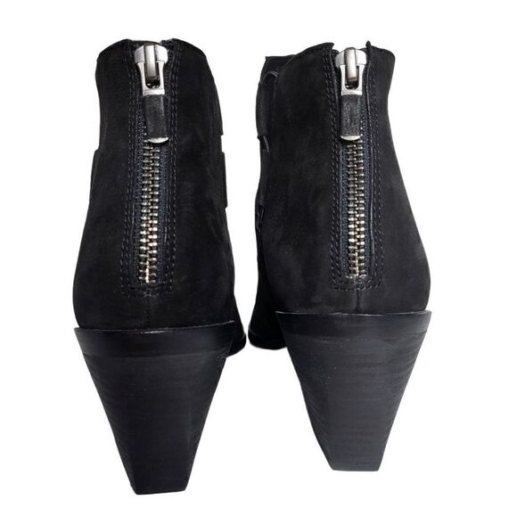 Eileen Fisher Tote Bootie Black Suede Lace Up Side Size 10 - Picture 6 of 13